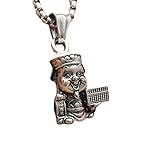 MQSATXHLOEV Titanium Stahl Reichtum Anhänger Anhänger Persönlichkeit Punk Leuten Halskette Retro Male Edelstahl Finanzen Gott Anhänger Urlaub Geschenk