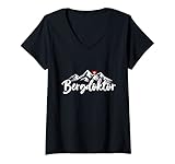 Damen Bergdoktor Berge Alpen Apres Ski Wander Erste Hilfe Geschenk T-Shirt mit V