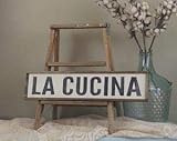 by Unbranded La Cucina Schild, italienisches Küchenschild, rustikales Dekor, Holz La Cucina, personalisiertes Holzschild, Küchenschild, toskanisches Küchenschild, H