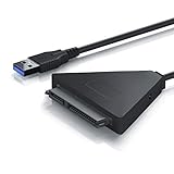 CSL - USB 3.0 zu SATA Adapter Konverter für 2.5 3.5 Zoll SATA HDD SSD Laufwerke - USB Attached SCSI Protocol UASP - SATA 3 6G - Hot Swap