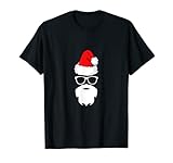 Weihnachtsmann Weihnachtsmütze Bart Sonnenbrille Weihnachts T-S