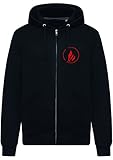 Comedy Shirts TRUCKHELL - Herren Zipper Hoodie - Schwarz/Weiss-Rot - Gr. XL