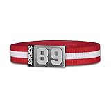 BRAYCE® Trikot am Handgelenk® mit Deiner Trikot Nummer 00-99 I Armband in rot & weiß I Sportarmband/Teamarmband personalisierbar & handg