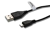 vhbw Micro-USB Kabel kompatibel mit Sony HDR-AS300, HDR-AS50, HDR-CX405, HDR-CX440, HDR-CX450, HDR-CX455, HDR-CX485, HDR-CX625 Kamera, schwarz, 30