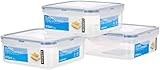 LockundLock Lunch-Boxen-111000082303 Lunch-Boxen, transparent, 3er Pack