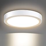 Creyer LED Deckenleuchte, LED Panel Deckenlampe 24W ersetzt 150W Glühbirne, ø30cm, 2000lm, Warmweiß (3000K), Rund/Metall Rahmen, Ideal für Schlafzimmer Küche Wohnzimmer, Nicht Dimmbar, AC 220-240V