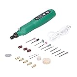 YJZO Kabelloses Rotary Tool Kit -202 Elektrisches Mini-Schleifer-Set Bohrer Elektrowerkzeuge Kabelloses USB-Laden mit Licht für Jadeschnitzen DC3.7V