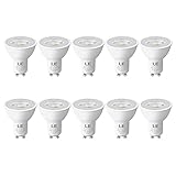 LE GU10 LED Lampe, 4W 350 Lumen LED Leuchtmittel, 2700 Kelvin Warmweiß Energiesparlampe ersetzt 50W Halogenlampen, 36 Grad Abstrahlwinkel Glühbirnen, 10 Stück