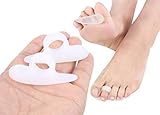 4x Silikon Gel Zehenspreizer Hammerzehenpolster Korrektur Hallux Valg