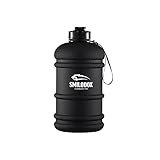 SMILODOX Unisex Trinkflasche Schwarz 2,2 Liter für Sport, Fitness, Gym und Training die Wasserflasche für Unterwegs, Color:Schw