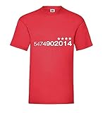 5474902014 Weltmeisterschaften Männer T-Shirt Rot L - shirt84