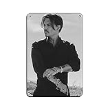 Blechschild, Motiv: Schauspieler Johnny Depp (8), Vintage, Metall, für Kneipen, Clubs, Cafés, Bars, Zuhause, Wanddekoration, Poster, 20 x 30