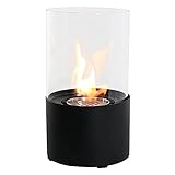 ZCBYBT Hallen- und Outdoor-tragbare Desktop-Feuerstelle sauberes Brennen Bioethanol, das Nicht porös ist, kann für den Innen- oder Outdoor-Desktop-Kamin verwendet Werden, schw