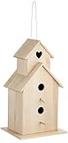 Rayher 6178300 Holz-Vogelhaus Saint Tropez, 22 x 19 x 39