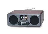 Xoro DAB 600 IR V2 Stereo Internet DAB+/UKW Radio - Internet-Radio mit WLAN, 2 x 5 Watt RMS, USB 2.0, App-Steuerung, AUX, Weckfunktion, Wetterstation, inkl. Fernbedienung braun/g