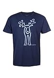 Elkline Herren T-Shirt Rudolf 1041201, Farbe:darkblue - ashblue, Größe:L