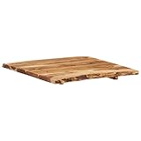 Susany Tischplatte Baumkante Massivholzplatte Akazie,Küchentischplatte Akazien-Massivholz Holzplatte Arbeitsplatte Massivholzplatte 60 x 60 x 2,5 cm für Esszimmertisch Kü