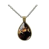 Weltberühmte Gemälde Kunst Muster Tränen Halskette Mode Glas Cabochon Wassertropfen Anhänger Schmuck S
