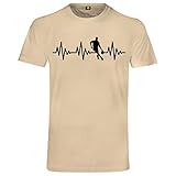 Herzschlag Basketball T-Shirt | Sport | NBA | Jordan | Stadion | Fun | Fan Beige L