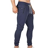 wuitopue Herrenmode, einfarbig, lange Jeans, schmale Passform, lässige Hose, volle Länge, Übergrößen, 1dunkelblau, 42