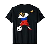 Dabbing Rottweiler Russland Fußballfans Trikot T-S