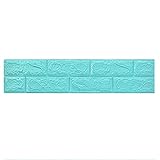 JKGHK Dekorative Wandleisten 3D-Muster Selbstklebende, Sockelleisten-Wandverkleidungslinie Wandaufkleber Für DIY-Dekoration in Haus, Büro, Hotel,Mint Blue,22cm*70