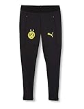 PUMA BVB Training Pant Pockets and w/Zip Legs JR Jogginghose, Black-Cyber Yellow, 176