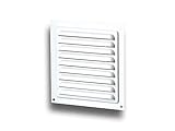 Kiemenblech Lüftungsgitter Wetterschutzgitter Metall weiß Größe 150x150
