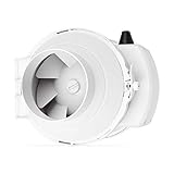 calimaero CALIFLOW Rohrventilator 100,125,150mm Leistungsstarker Inline Ventilator kombinierbar mit HEPA Filter Aktivkohlefilter 3-stufig / strahlwasserfest / Kunststoff (125 mm)