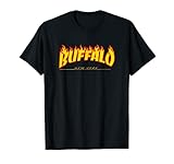 BUFFALO New York Flaming Logo 716 BFLO Surf Rock sk8 Punk NY T-S