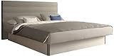 SuMa - Doppel Wasserbett 200x220 dual freistehend m. Sockel und Kopfteil Largo, Farbe lightgrey 200x220 cm - 11 Farben wählb