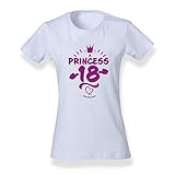 FLYERALARM - Geburtstag - T-Shirt Geburtstag 18 Mädchen - T-Shirt Prinzessin - a Princess was Born in 2004 - Tailliertes Shirt Lila Schrift weiß XXL