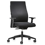 Interstuhl Bürostuhl – Bürodrehstuhl Made in Germany für das Büro/Zimmer/Wohnung/Schreibtischstuhl mit Perfekter Ergonomie für langes Sitzen (Black, 139RS)