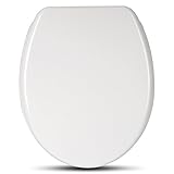 WOLTU #22 WC Deckel mit Absenkautomatik, Duroplast, Softclose Scharnier, Antibakteriell, Toilettendeckel, Klodeck