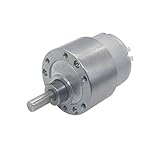 Auart Zyilei- Motor Gleichstrom 12V 24V DC-Getriebemotor, hohes Drehmomentmetallzahnrad Elektromotor, JGB37-500 37mm Getriebemotor, Verschleißfest (Speed(RPM) : 1000rpm, Voltage(V) : 24V)