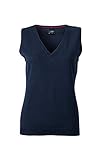 James & Nicholson Damen V-Neck Pullunder, Blau (Navy), 36 (Herstellergröße: M)