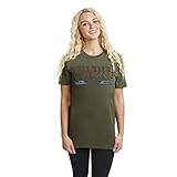 DC Comics Damen Wonder Woman Retro T-Shirt, Grün (Military Green Military), 36 (Herstellergröße: Small)