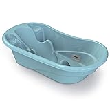 BABYLON Liner Anatomische Badewanne Baby mit Badethermometer, Badewannensitz, Grosse Badewannen Zubehör 0-6/6-36 Monate, Babywanne Anti-Rutsch Oberfläche, Mit Stopsel, B