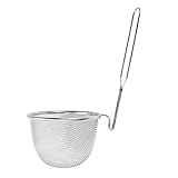 Dirgee Nudelgesiever mit Griff,Qualität feiner Mesh Edelstahl-Sieb-Filter-Spaghetti-Pasta-Siebkorb-Nudel-Kollegen/Mesh-Net-Skimmer for Mehl,