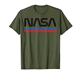 NASA Red Blue Stripe Minimal Logo Vintage Graphic T-Shirt C1