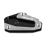ZLLndz Motorrad CNC Vergrößern Verlängerungsseitenständer Kickstand Erweiterungsplatte Fußpads/Fit for Ducati Multistrada V4 s. Sport 1A 2020 2021 (Color : Black)