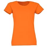 Basic T-Shirt 'Valueweight' - für Damen Farbe orange Größe L