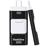 Flash Drive für iPhone 256GB, 4 in 1 USB Typ C Speicherstick Foto-Stick Externer Speicher Thumb Drive für iPhone iPad Android Computer, Dunkelschw