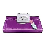 Oxford Sauna Decke 2 Zone Digital Ferninfrarot Gewichtsverlust Sauna Maschine Sauna Decke Weight Loss Body Shaper Ferninfrarot Therapie Saunadecke Abnehmen Detox Therapie Gegen Alterung,Lila,2