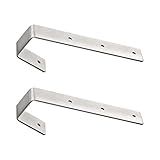 Edelstahl Etagenbett Leiterhaken, robuste Halterungen Werkzeug Industrie Haken Hardware Utility Wandmontage Garage Lagerung Dachbett Leiter Innere Breite 3,6 cm - 5,2 x 16 Länge 2 Stück