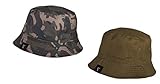 Fox Khaki/Camo Reverse Bucket hat - Hut für Karpfenangler, Angelmütze, Mütze für Angler, Sonnenhut zum Ang