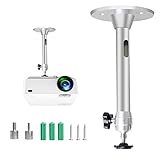 Mini Beamer Projektor Halterung Wall Ceiling Mount Kompatibel mit QKK,DR.J Upgrade,DBPOWER,Anker,VANKYO,AAXA Technologies, PVO,Artlii,LoongSon,APEMAN und meisten (175mm, Silber)