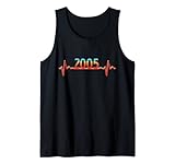 Herzschlag 2005 Geburtstag Mann Retro Heartbeat EKG Vintage Tank Top