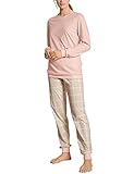 CALIDA Damen Tender Nights Bündchen Pyjamaset, Evening Sand, 48