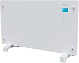 Aktobis Glasflächenheizer, Glaskonvektor, Heizung Aktobis WDH-GH20R (2.000 W, LCD-Display, Touchscreen, Timer, Fernbedienung)